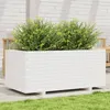 Image de Jardinière blanc 110x60x49,5 cm bois de pin massif