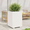 Image de Jardinière blanc 50x50x72,5 cm bois de pin massif