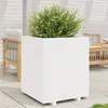 Image de Jardinière blanc 60x60x72,5 cm bois de pin massif