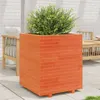 Image de Jardinière cire marron 60x60x72,5 cm bois de pin massif