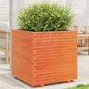Image de Jardinière cire marron 70x70x72,5 cm bois de pin massif