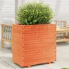 Image de Jardinière cire marron 70x40x72,5 cm bois de pin massif