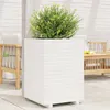 Image de Jardinière blanc 50x50x72 cm bois de pin massif