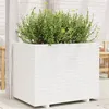 Image de vidaXL Jardinière blanc 90x60x72 cm bois de pin massif, jardinière d'extérieur, bac à fleurs, bac à tomates, jardinière de 3282645
