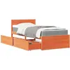 Image de vidaXL Bed met lades en matras massief grenenhout wasbruin 90x200 cm3281909