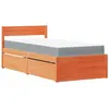 Image de Lit vidaxl 195.5 x 95.5 x 78 cm en cire sommier a lattes de couleur