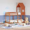 Image de vidaXL Stapelbed met dak massief grenenhout wasbruin 90x190 cm3282004