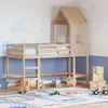 Image de vidaXL Lit superposé avec échelle et toit sans matelas 80x200 cm 3282028