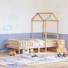 Image de vidaXL Bedframe met huisje massief grenenhout 100x200 cm3282156