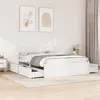 Image de vidaXL Cadre de lit avec tiroirs blanc 160x200 cm bois massif de pin, meuble de chambre à coucher, sommier, lit en bois, 3282343