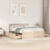 Image de vidaXL Cadre de lit avec tiroirs 140x200 cm bois de pin massif, meuble de chambre à coucher, sommier, lit en bois, lit, lit 3282348