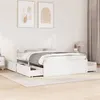 Image de Cadre de lit sans matelas blanc 140x190 cm bois de pin massif