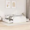 Image de Cadre de lit sans matelas blanc 120x190 cm bois de pin massif