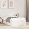 Image de vidaXL Cadre de lit Blanc 135x190 cm Bois de pin massif, meuble de chambre à coucher, sommier, lit en bois, lit, lit double 3282385