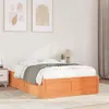 Image de vidaXL Cadre de lit cire marron 120x190 cm bois de pin massif, meuble de chambre à coucher, sommier, lit en bois, lit, lit 3282389