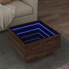 Image de Table basse avec LED chêne marron 50x50x30 cm bois d ingénierie