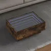 Image de Table basse avec LED chêne fumé 70x50x30 cm bois d ingénierie