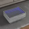 Image de Table basse avec LED sonoma gris 70x50x30 cm bois d ingénierie