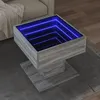 Image de Table basse avec LED sonoma gris 50x50x45 cm bois d ingénierie
