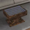 Image de Table basse avec LED chêne fumé 70x50x45 cm bois d ingénierie