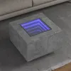 Image de Table basse avec LED gris béton 60x60x40 cm bois d ingénierie