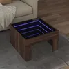 Image de Table basse avec LED infini chêne marron 50x50x30 cm