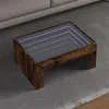 Image de Table basse avec LED infini chêne fumé 70x50x30 cm