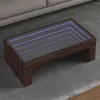 Image de Table basse avec LED infini chêne marron 90x50x30 cm