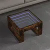 Image de Table basse avec LED infini chêne fumé 50x53x30 cm