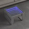 Image de vidaXL Table basse avec LED infini sonoma gris 50x53x30 cm, table d'appoint, table de salon, table latérale, bout de canapé, 847628