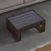Image de Table basse avec LED infini chêne marron 70x53x30 cm