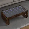Image de Table basse avec LED infini chêne fumé 90x53x30 cm