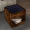 Image de Table basse avec LED Infinity chêne fumé 50x50x50 cm