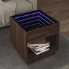 Image de Table basse avec LED infini chêne marron 50x50x50 cm