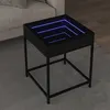 Image de vidaXL Table basse avec LED Infinity noir 40x40x51 cm 847672
