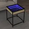 Image de vidaXL Table basse avec LED Infinity chêne sonoma 40x40x51 cm 847673