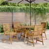 Image de vidaXL Ensemble à manger de jardin 5 pcs Bois d'acacia solide