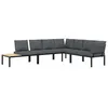 Image de Salon de jardin modulable GENERIQUE bois massif 4 pieces 118 x 73 cm 2 personnes