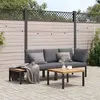 Image de Salon de jardin modulable GENERIQUE 3 pieces aluminium noir 118 x 73 cm