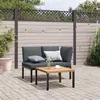 Image de Salon de jardin modulable GENERIQUE 2 pieces aluminium noir 118 x 73 cm