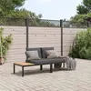 Image de Salon de jardin modulable GENERIQUE aluminium noir 2 pieces 110 x 73 cm