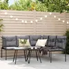 Image de Salon de jardin GENERIQUE 5 personnes 3 pieces 176 x 175 x 75 cm acier