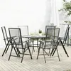 Image de vidaXL Ensemble de chaises de jardin inclinables 7 pcs anthracite, ensemble de chaises d'extérieur, meuble d'extérieur, 3283763