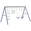 Image de Jeu de balançoire d'extérieur avec balançoires, trapèze et échelle pour enfants - vidaXL
