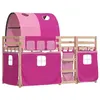 Image de Lit superpose sans matelas vidaxl 205.5 x 85.5 x 112 cm en bois de couleur