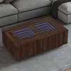 Image de Table basse avec LED infini chêne marron 116x69x40 cm