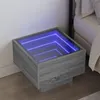 Image de vidaXL Table de chevet avec LED infini sonoma gris 40x40x30 cm 3284068