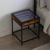 Image de vidaXL Table de chevet avec LED infini chêne fumé 40x40x51 cm 3284093
