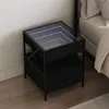 Image de vidaXL Table de chevet avec LED infini noir 40x40x51 cm 3284101