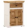 Image de Buffet blanc et marron 55x30x73 cm bois de manguier solide brut